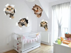 Adesivo da parete per bambini con adorabile gattino 100 x 200 cm