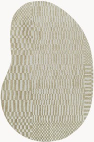 Tappeto jacquard lavabile da interno-esterno dalla forma organica Berber