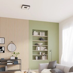 Plafoniera LED design Piazo, nero 38x7 cm, 2500 lumen INSPIRE