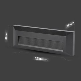 LED Illuminazione delle scale per esterni LED/3W/230V IP65 3000K nero