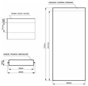Tenda termoisolante/parzialmente oscurante greige 140x270 cm Kierra – Restilo
