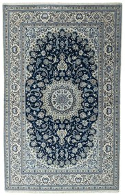 Nain Tappeto 130 x 210 Blu (Iran) Annodato A Mano