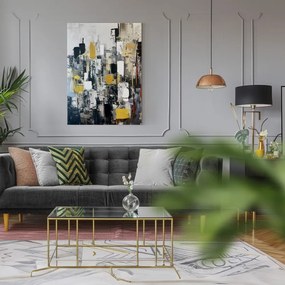 Quadro con elementi dipinti a mano 70x100 cm Cityscape – Styler