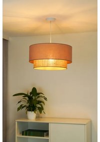 Duolla - Lampadario a sospensione con filo BOHO 1xE27/15W/230V diametro 45 cm beige/marrone