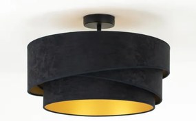 Duolla - Lampadario a plafone KOBO 1xE27/15W/230V diametro 45 cm nero