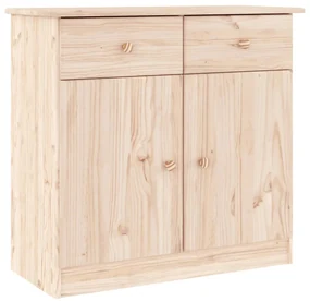 Credenza alta 77x35x73 cm in legno massello di pino