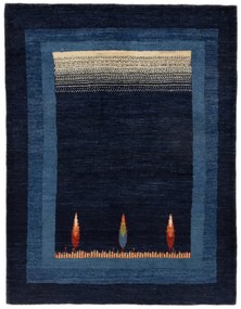 Gabbeh Tappeto 200x150 Blu (Iran) Annodato A Mano