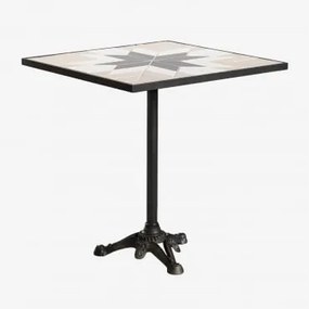 Tavolo da bar quadrato in legno (70x70 cm) Oix Nero - Sklum