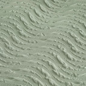 Set copripiumino e federa verde in crêpe per letto matrimoniale e per letto esteso 230x220 cm Heatset Wave – Catherine Lansfield