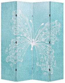Paravento Pieghevole 160x170 Cm Stampa Farfalla Blu /