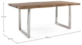 Tavolo fisso in legno Osbert 180x90 cm