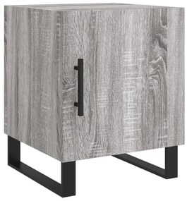 Comodino grigio sonoma 40x40x50 cm in legno multistrato
