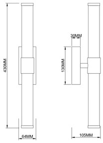 Zuma Line 003064-034734 - Applique EDDIE LED/8W/230V ottone