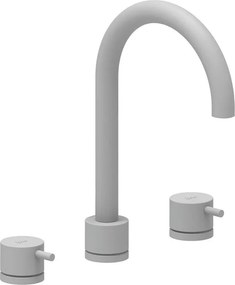 Rubinetto per lavabo getto laminare cristallino TAYRONA bianco verniciato opaco HUBER H 26 cm