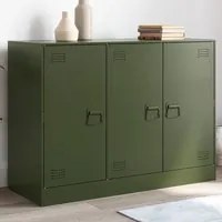 Credenza Verde Oliva 99x39x73 cm in Acciaio 841725