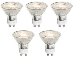 Set di 5 Lampadine LED GU10 50mm dimmerabili 3-step Kelvin Luminose 4.9W 450 lm 2000-2700K