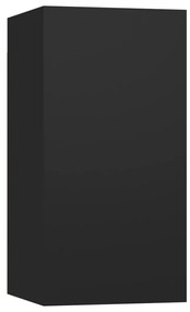 Mobile Porta TV Nero 30,5x30x60 cm in Legno Multistrato