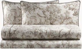 Set di biancheria da letto in percalle di cotone Toile De Jouy