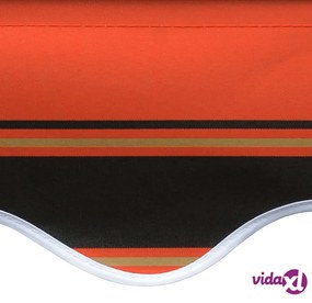 vidaXL Tenda da Sole in Tela Arancione e Marrone 400x300 cm