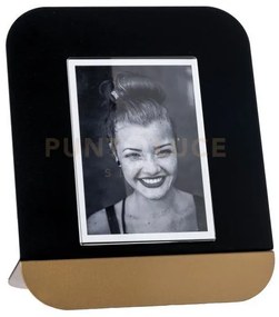 Portafoto di design altamarea grande nero ,oro laccato in ferro e p...