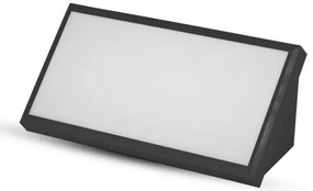 Lampada da parete LED esterna 20W 230V 6400K IP65 nera
