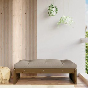 Poggiapiedi Giardino Marrone Ambra 120x80cm Legno Massello Pino /