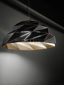 Tilt sospensione in metallo verniciato nero e oro 3 luci attacco e2...