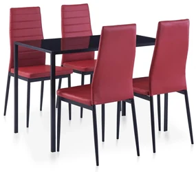 Set Da Pranzo 5 Pz Rosso Vino /