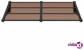 vidaXL Tettoia per Porta Nera 152,5x90 cm in Policarbonato