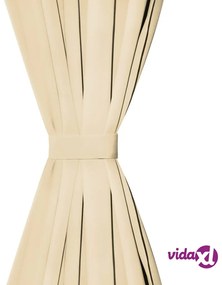 vidaXL Tende in Micro Raso 2 pz con Passanti 140x175 cm Beige