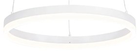 Lampada a sospensione di design bianca 40 cm con LED dimmerabile a 3 fasi - Anello