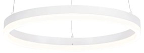 Lampada a sospensione di design bianca 40 cm incl. LED dimmerabile a 3 livelli - Anello