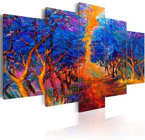 Quadro Blue Valley  Colore Blu, Dimensioni e Misure 100x50