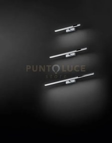 Applique in metallo verniciato cromo lucido riga led 16w cct 3000k ...