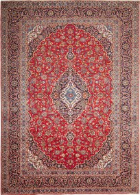 Kashan Tappeto 250x350 Rosso (Iran) Annodato A Mano