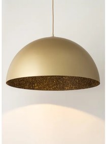 Lampadario a sospensione con filo SFERA 1xE27/60W/230V diametro 35 cm oro/nero