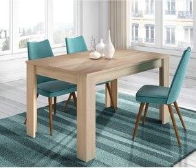 Tavolo allungabile da pranzo rettangolare in legno 140-190x90 cm Kendra Rovere