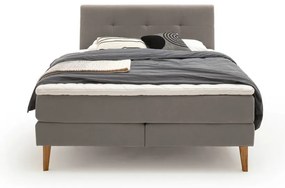 Letto boxspring grigio chiaro 160x200 cm Stockholm - Meise Möbel