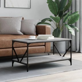 Tavolino da salotto grigio sonoma 90x50x45 cm legno multistrato