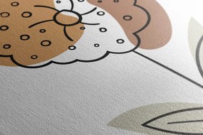 Stampa su tela – Fiore minimalista su sfondo bianco No2