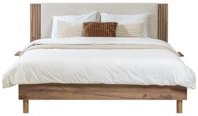 Letto matrimoniale beige con rete inclusa 160x200 cm Lior – Bobochic Paris