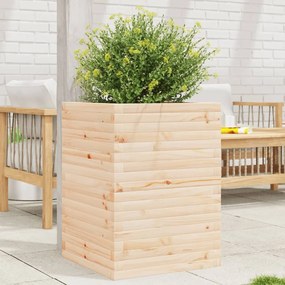 Fioriera Da Giardino 50x50x68,5 Cm İn Legno Massello Di Pino /