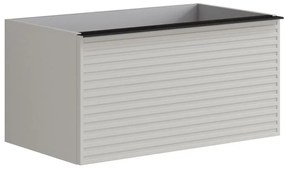Mobile da bagno sotto lavabo L 80 x H 40 x P 45.5 cm grigio, 2 cassetti Pixel stripes