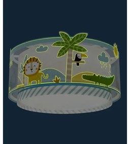Dalber 76116 - Plafoniera per bambini JUNGLE 2xE27/15W/230V