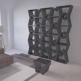 Tavolino tavolo basso legno portariviste soggiorno design moderno nero frassino