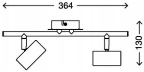 Briloner 2038-024 - Luce Spot a LED PRO 2xLED/5W/230V