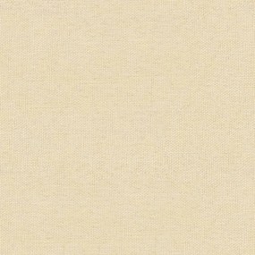 Poggiapiedi crema 60x60x36 cm in tessuto e similpelle