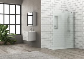 Doccia walk in 90 cm con staffa diagonale vetro satinato | KS2800CS - KAMALU