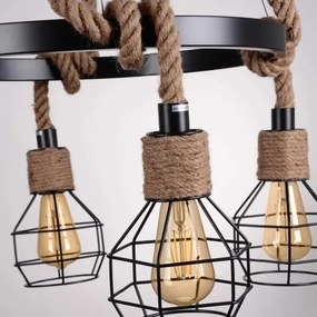 Lampadario LED a sospensione con filo ROPE ALEGRA 4xE27/10W/230V