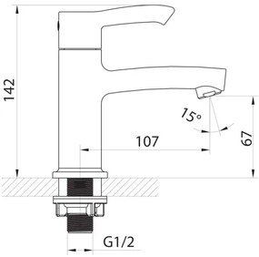 Sapho - Miscelatore per lavabo SMALL 14 cm, cromato lucido